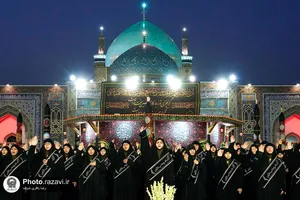 آیین خطبه&zwnj;خوانی شب عاشورای حسینی در حرم مطهر رضوی -1