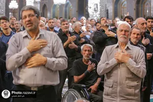 عزاداری روز اربعین حسینی در حرم مطهر رضوی