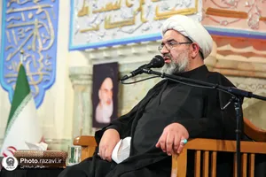 مراسم وداع با پیکر شهید مجید شخصی در حرم مطهر رضوی
