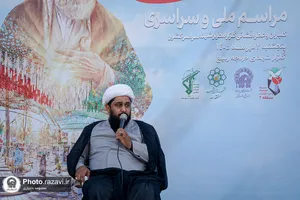 غبارروبی مزار شهدای مدفون در آرامگاه خواجه ربیع مشهد