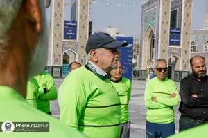 تشرف گروه دوچرخه سواری ارادتمندان امام رضا علیه&zwnj;السلام به حرم مطهر رضوی