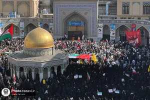 اجتماع مردم مشهد در محکومیت جنایات رژیم صهیونیستی در غزه