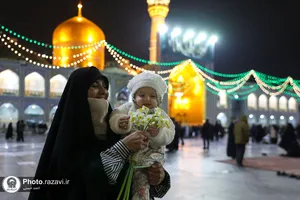 حال و هوای حرم مطهر رضوی در شب میلاد امام محمدباقر(علیه&zwnj;السلام)