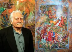 جلوه‌های ارادت استاد فرشچیان به امام هشتم با نذر هنر