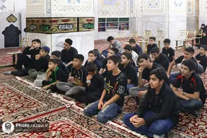 مراسم عزاداری کانون نوجوانان رنام در حرم مطهر رضوی