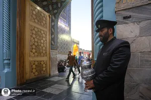 حرم مطهر رضوی در شب رحلت پیامبر اکرم و شهادت امام حسن مجتبی علیهم&zwnj;السلام