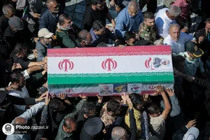 تشییع پیکر فرمانده قرارگاه عملیاتی سجاد سراوان در مشهد