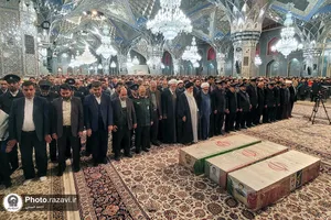 تشییع پیکر ۳ شهید مدافع امنیت در مشهد