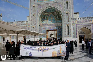 تشرف فعالان فضای مجازی سازمان بسیج مستضعفین به حرم مطهر رضوی