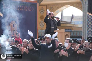 عزاداری خدام در روز شهادت امام رضا علیه السلام