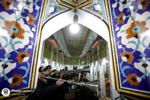آیین نقاره&zwnj;نوازی به مناسبت عید مبعث در حرم مطهر رضوی