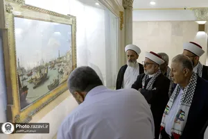 تشرف جمعی از  مسئولان کشور فلسطین به بارگاه منور رضوی