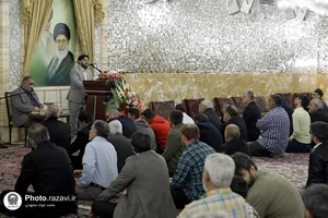 مراسم روز ولادت پیامبر اکرم(ص) و امام صادق(ع) در حرم مطهر رضوی
