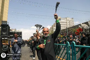 حضور دسته های عزاداری در خیابان&zwnj;های منتهی به حرم مطهر رضوی