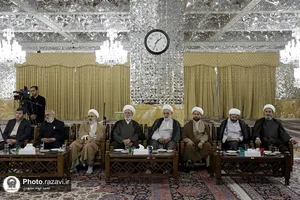 دیدار جمعی از علمای مشهد با شیخ ابراهیم زکزاکی و تولیت آستان قدس رضوی