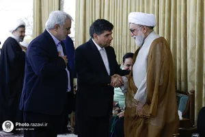 مراسم جشن عید ولادت پیامبر اکرم صلی&zwnj;الله&zwnj;و&zwnj;علیه&zwnj;وآله در تالار ولایت حرم مطهر رضوی 