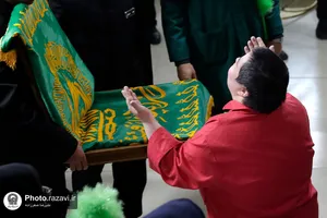 حضور خدام حرم مطهر رضوی در مرکز معلولین امام جواد علیه السلام