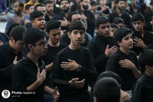 عزاداری نوجوانان در هفتمین روز شهادت امام حسین علیه السلام