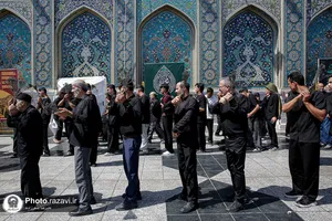 حرم مطهر رضوی در روز رحلت پیامبر اکرم و شهادت امام حسن مجتبی علیهم&zwnj;السلام
