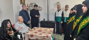 تکریم والدین یک شهید در چهارشنبه امام رضایی توسط خادمیاران بابلی