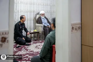دیدار تولیت آستان قدس رضوی با خانواده آتش&zwnj;نشان شهید مشهدی