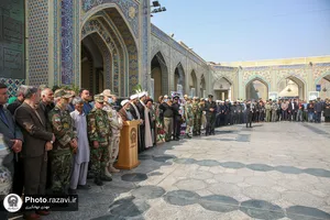 تشییع پیکر شهید احمد لطفی در  حرم مطهر رضوی