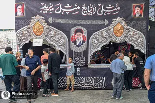 حرم امام رضا(ع) کے باغ رضوان میں ’’دارالکرامہ‘‘ موکب لگایا گیا
