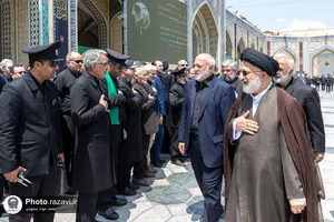 تشییع پیکر مرحوم سید جواد حجازی در حرم مطهر رضوی