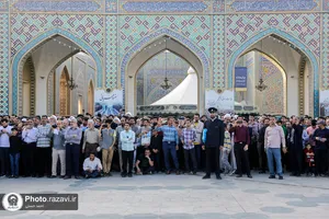 تشییع پیکر شهید غیرت &laquo;حمیدرضا الداغی&raquo; در حرم مطهر رضوی