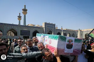 تشییع پیکر فرمانده قرارگاه عملیاتی سجاد سراوان در مشهد