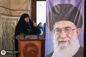 بزرگداشت رهبر شهید انقلاب در رواق نجمه&zwnj;خاتون حرم مطهر رضوی