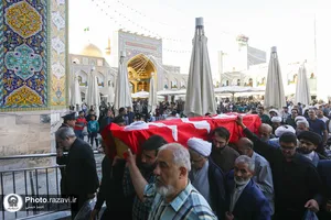 تشییع پیکر حجت&zwnj;الاسلام والمسلمین علی اکبر الهی خراسانی در حرم مطهر رضوی