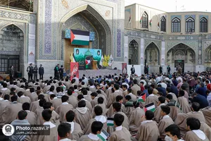 اجتماع همبستگی با جبهه مقاومت فلسطین در حرم مطهر رضوی
