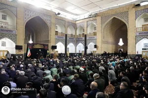 عزاداری روز شهادت امام صادق علیه&zwnj;السلام در حرم مطهر رضوی