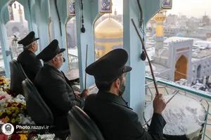 نخستین نقاره نوازی ماه ربیع الاول در حرم مطهر رضوی