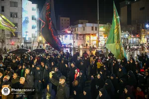تشییع پیکر شهید گمنام دفاع مقدس در بلوار سجاد مشهد