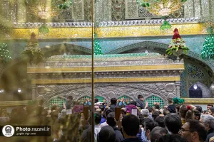 گل آرایی ضریح مطهر امام رضا علیه&zwnj;السلام