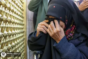 تشرف جمعی از مادران و همسران شهدا به حرم مطهر رضوی