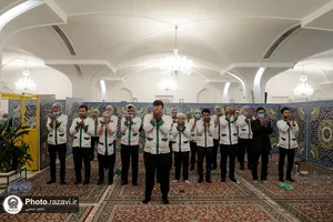 سفره اکرام ماه مبارک رمضان در حرم مطهر رضوی