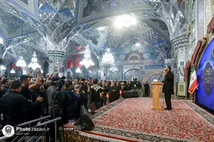 اجتماع عزاداران تاسوعای حسینی در حرم مطهر رضوی