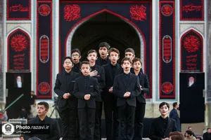 مراسم چهارپایه خوانی شهادت حضرت رسول و امام مجتبی علیهما&zwnj;السلام در حرم مطهر رضوی