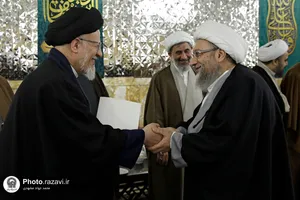 دیدار رئیس تشخیص مصلحت نظام با علما و اساتید حوزه علمیه مشهد مقدس