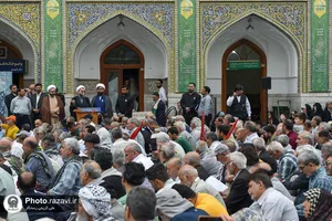 تشرف کاروان پیاده قافله عشق و انتظار استان البرز به حرم مطهر رضوی