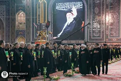 آیین خطبه خوانی شب عاشورای حسینی در حرم امام رئوف برگزار شد.