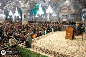 حال و هوای حرم مطهر رضوی در لیلةالرغائب