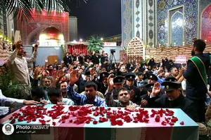 آیین افتتاح حسینیه شهدا در حرم مطهر رضوی