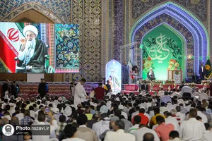 سخنرانی رهبر شیعیان بحرین در حرم مطهر رضوی