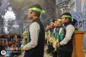حال و هوای حرم مطهر رضوی در شب نیمه شعبان