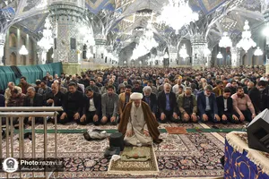 مراسم استقبال از ماه مبارک رمضان در حرم مطهر رضوی