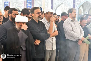 تشییع پیکر مرحوم مصطفی لشکری در حرم مطهر رضوی